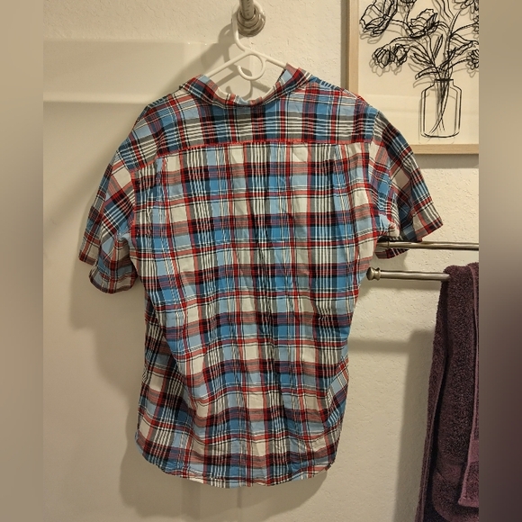 Men's plaid short sleeve button down - Picture 2 of 4